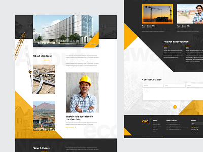 CSG: Homepage construction design homepage light modern ui ux web webdesign website
