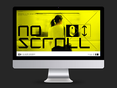No Scroll Initiative font moscow msk niketo russia saint petersburg scroll spb type typeface typography yellow