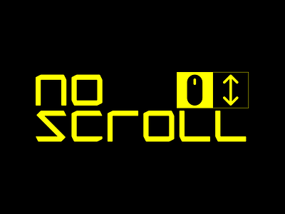 No Scroll Initiative font moscow msk niketo russia saint petersburg scroll spb type typeface typography yellow