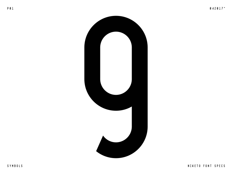 Niketo Regular / Font Specs / Digits 2001 font glyph modular moscow niketo odyssey saint petersburg type typeface