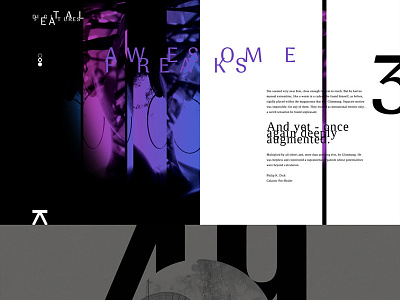 Awesome Freaks. Digital poster. black moscow niketo saint-petersburg typography white санкт-петербург