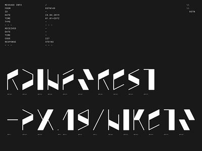 Rainforest type design abstract font grid modular moscow msk niketo russia saint-petersburg spb type typeface typography