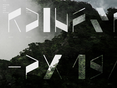 Rainforest type design abstract font grid modular moscow msk niketo russia saint petersburg spb type typeface typography