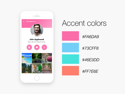Profile for photo sharing app accents adobe xd app dailyui dailyui 006 flickr gradients instagram photo profile