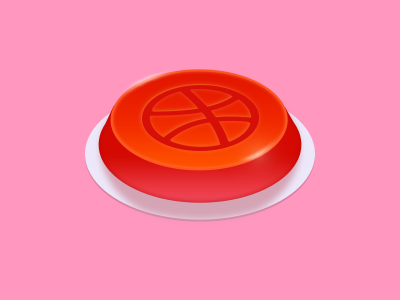 Dribbble Button icon pink ui