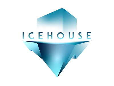 ICEHOUSE Ice Co. Logo branding design gradient ice illustration logo vector