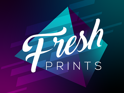 Fresh Prints 80s 80s style branding design gradient illustration logo vector