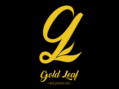 Gold Leaf Holdings Inc branding design logo vector