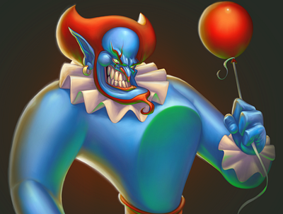 Genie x Pennywise Mashup art character design concept art digital illustration digital painting dribbbleweeklywarmup illustration procreate