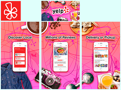 Yelp App Store Optimization Mockup app app store apps aso design interface ios iphone marketing seo ui ux