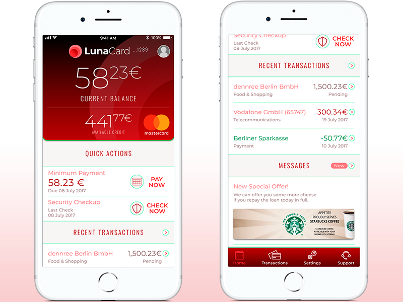 Fintech App Mockup minimalist ux ui credit card online banking apps app iphone interface ios ux ui design