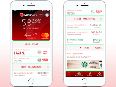 Fintech App Mockup app apps credit card design interface ios iphone minimalist online banking ui ux ux ui