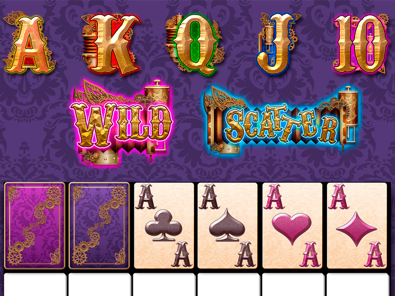 Perchta Game Elements buttons ui steampunk photoshop slot gambling illustration game casino design icon logo
