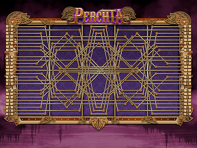 Perchta Gameplay buttons design gambling game icon illustration logo photoshop slot steampunk ui user interface