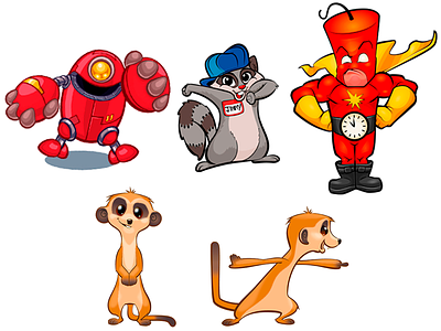 Vector Characters cartoon character design concept art drawing game illustrator mobile vector