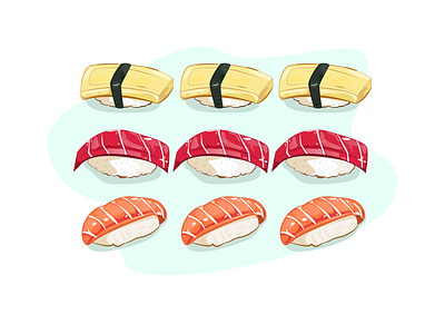 Food illustration sushi