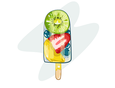 Food illustration . Ice cream adobe illustrator art design eat food illustration fresh design fruit fruits icecream illustration illustrator kawaii kawaii art strawberry vector illustration vectorart векторная графика векторная иллюстрация иллюстрация