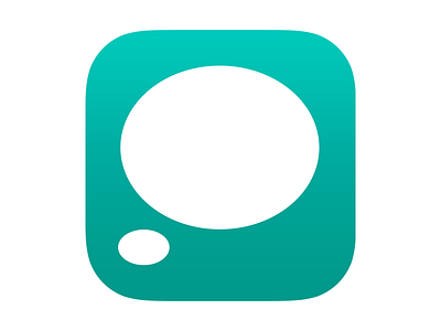 Off The Mind - Icon icon ios note teal thought bubble
