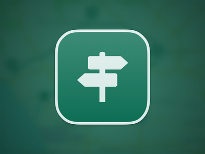 Waypoints - Icon directions green icon ios map signpost