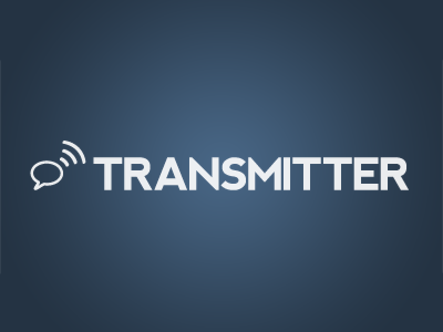 Transmitter Logo blue broadcast gradient message