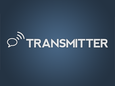 Transmitter Logo - Updated blue broadcast gradient message
