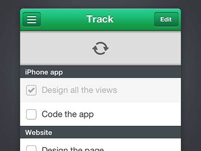 Track - To-dos app checkbox checkmark iphone list sync todo