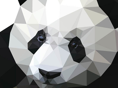 Low Poly Panda animals illustration low poly panda polygon