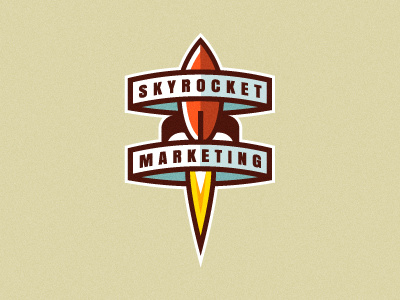 Skyrocket Marketing clean illustration logo marketing rocket skyrocket space