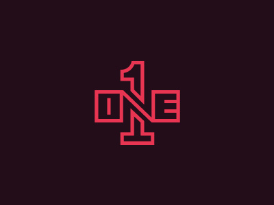 One digit first icon line logo number one vector