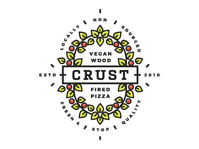 Crust logo pizza vegan wege