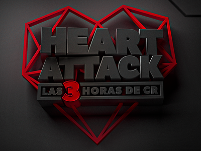 Hard Attack branding heart logo ivannov logo 3d