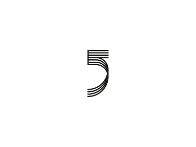 36+ Days of Type 2019 - number 5 36days 36daysoftype blackandwhite design fibonacci lines number simple vector