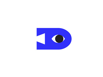 36+ Days of Typography 2020 - letter D 36days 36daysoftype adobe illustrator basic shapes blue eye fibonacci simple vector