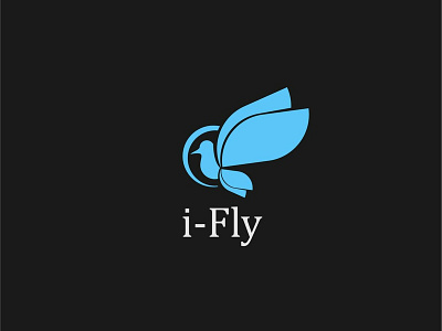 i-Fly app branding design logo travel vector