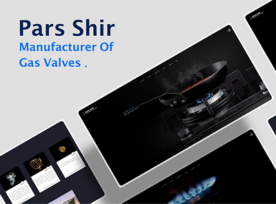 Pars Shir Manufacturer of gas valves. adobexd branding gas logo ui valves website