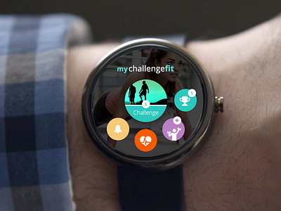 Challenge App app challenge concept fitness future health smart smart watch smart watch app ui watch widget