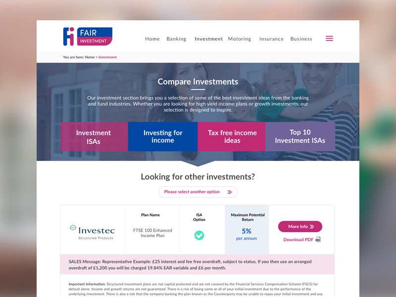 Landing Page Redesign table 03 ui design website finance webdesign landingpage