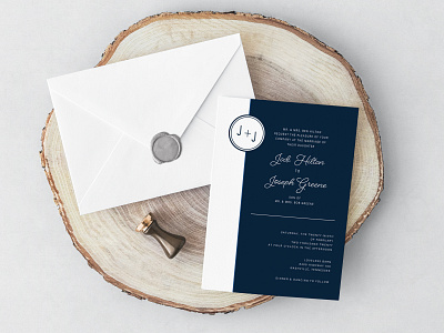 Wedding Invitation Design: Jodi + Joe classy elegant feminine flat graphic design layout minimal print wedding