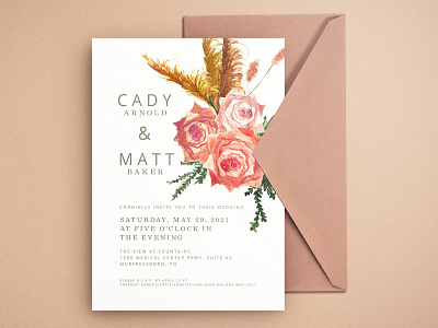 INVITATION: Summer Floral Wedding