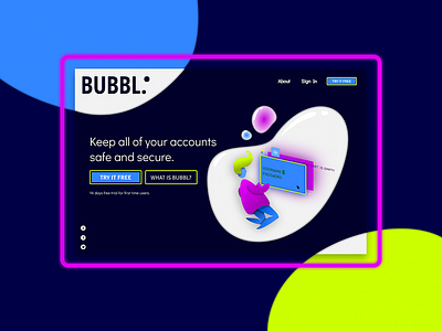 Bubbl. Landing Page
