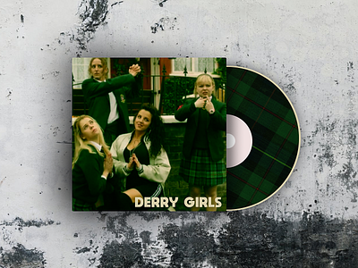 Derry Girls Album album album art album cover cover art cover design derry derry girls figma mockup plaid product design product designer record ui ux