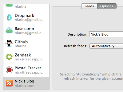 Feeds 2.0 app mac menubar