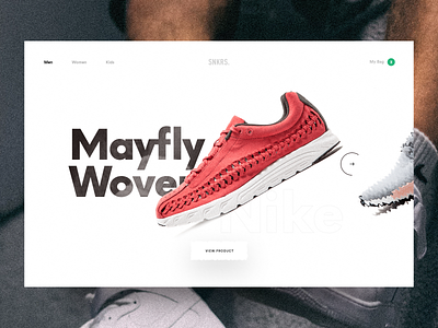 Nike Mayfly Woven 2019 adidas clean creative ecommerce footwear illustration interaction landing page nike sb shoes shop sneakers store ui ux