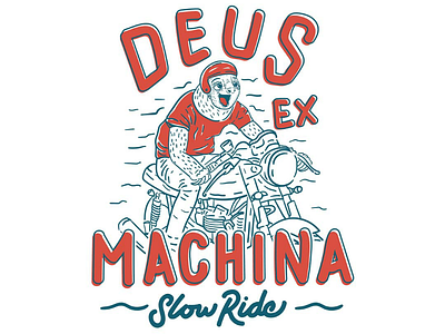 Slow Ride~ custom deus illustration motorcycle ride riding sloth slow t shirt design touring