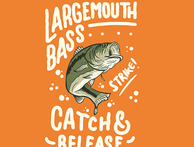 Largemouth Bass bass design fish fishing fresh water handlettering illustration lettering typogaphy