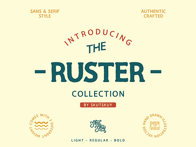 THE RUSTER COLLECTION font font family illustration lettering outdoor typogaphy vector vintage vintage logo