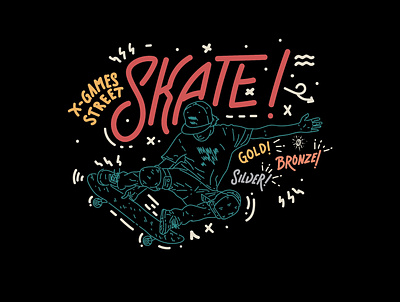Skate branding community design extreme extreme sport handlettering illustration lettering skate skateboard skateboarding sport streetart t shirts typogaphy