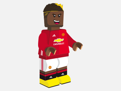 Paul Pogba - Manchester United adidas illustration lego manchester pogba united