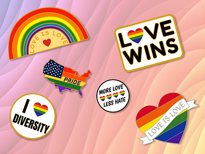 LGBTQ + Pride Pin Templates