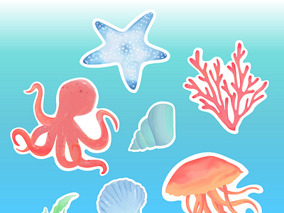 Ocean Series Stickers